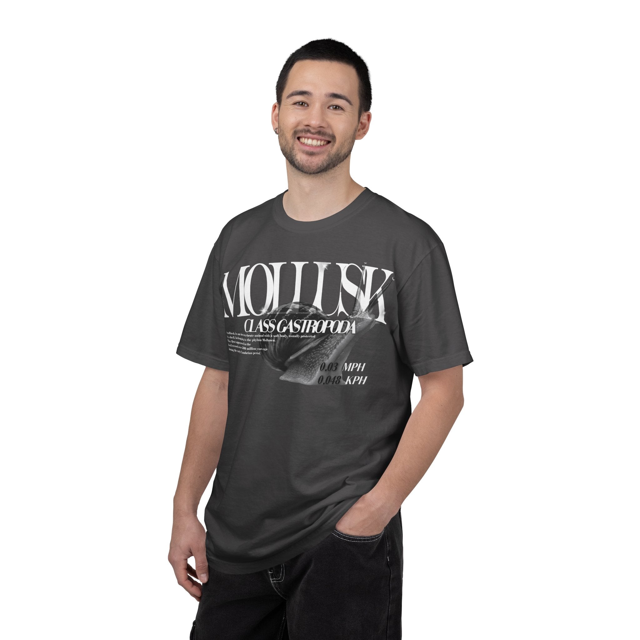 Mollusk Graphic T-Shirt | Abstract Text Design