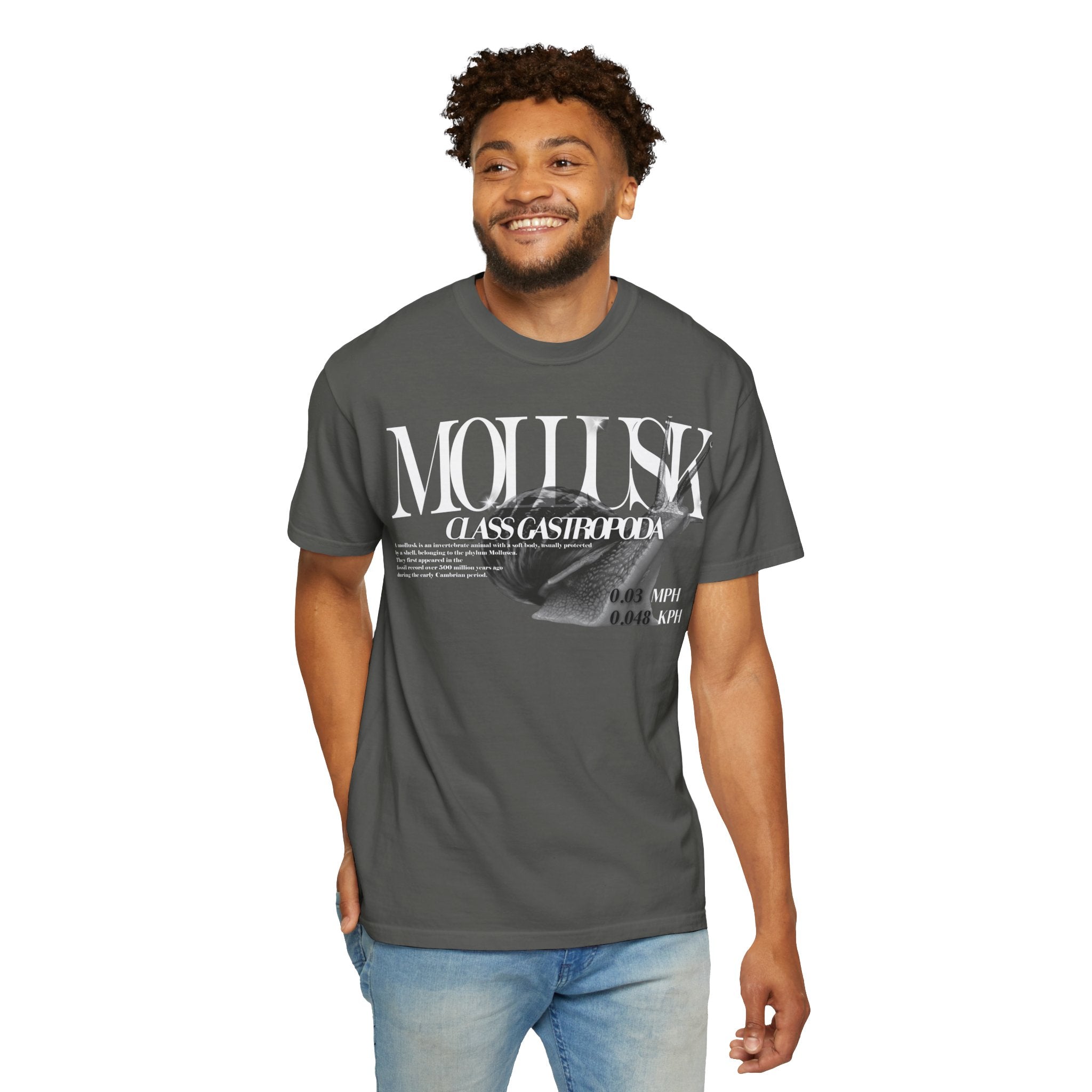 Mollusk Graphic T-Shirt | Abstract Text Design