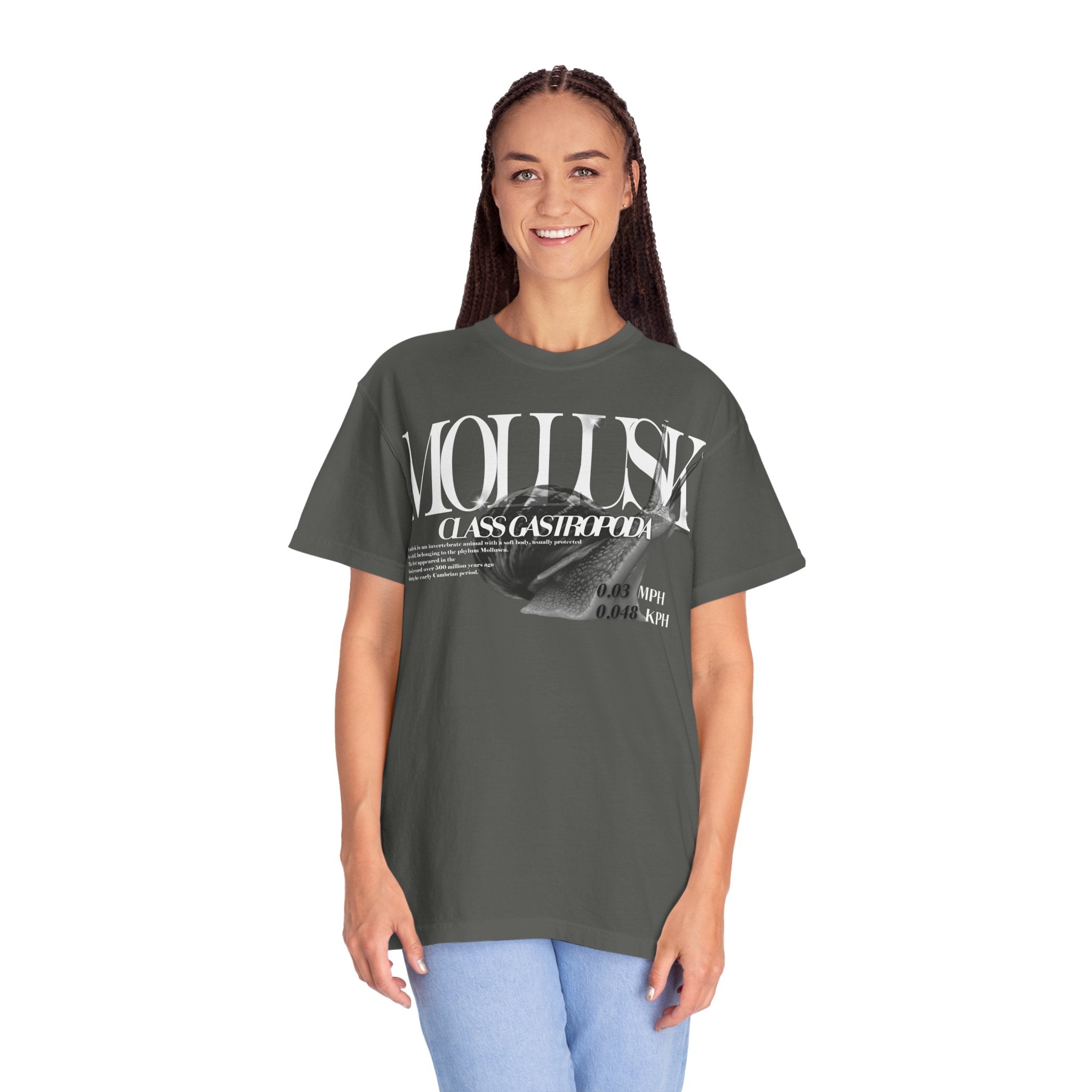 Mollusk Graphic T-Shirt | Abstract Text Design