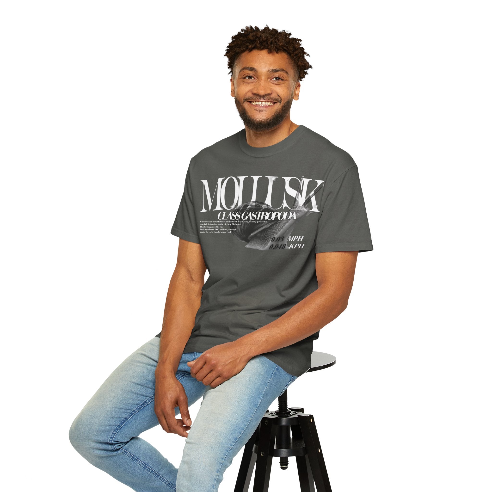 Mollusk Graphic T-Shirt | Abstract Text Design